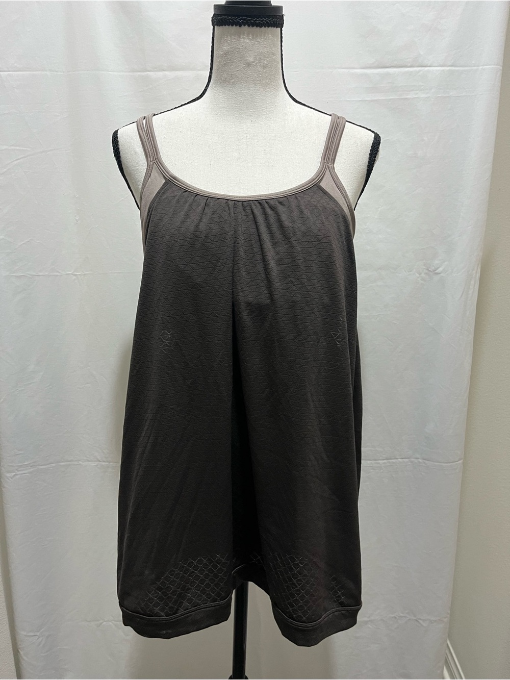 Athleta Charcoal Gray Tank top with Contrast Trim